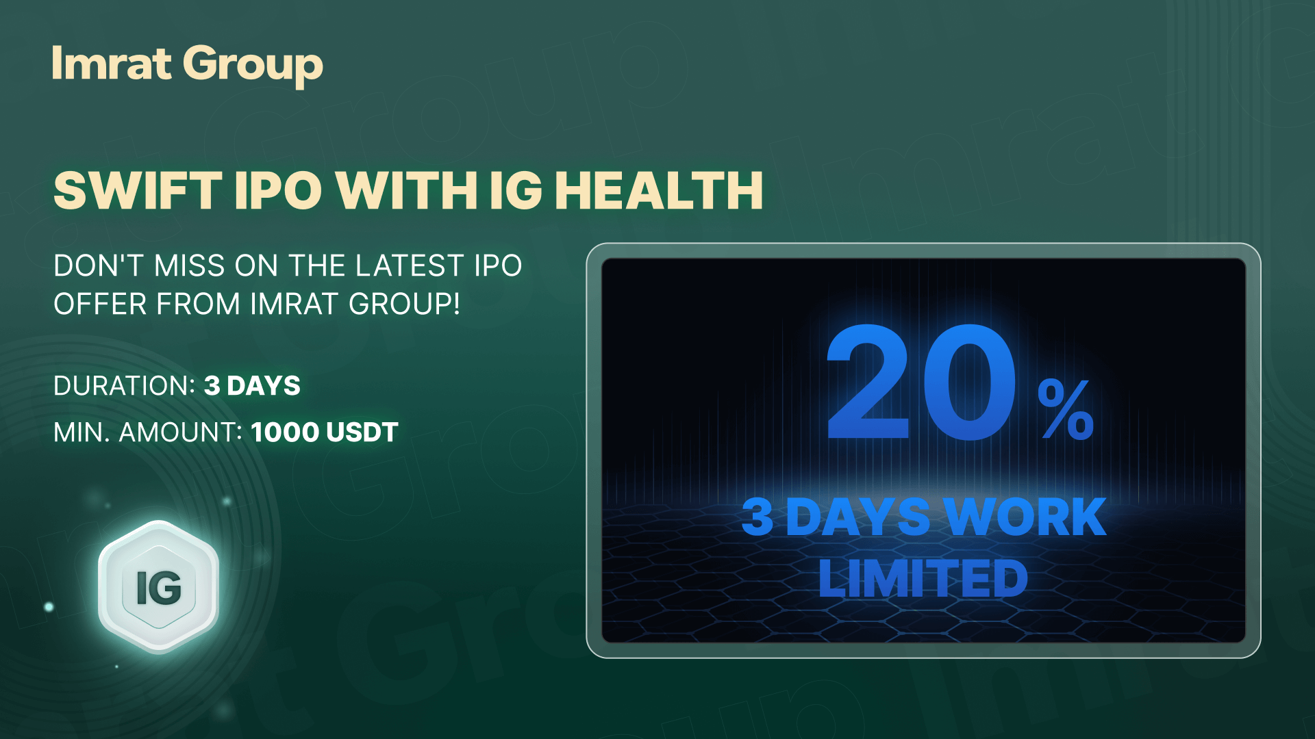 New IPO Opportunity from Imrat Group